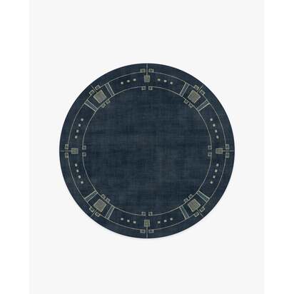 Avery Midnight Blue Rug by Architectural Digest - 185 Round cm - All-In-One Rug