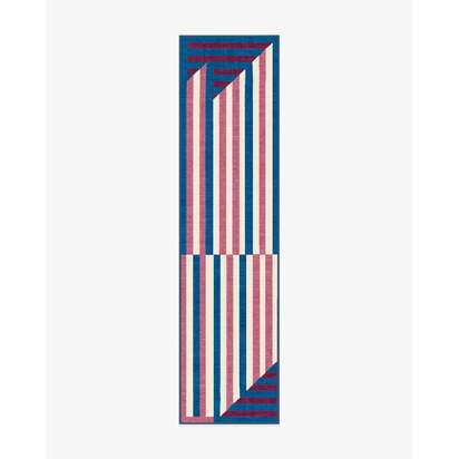 Venn Pink & Blue Rug - 75 x 305 cm - All-In-One Rug