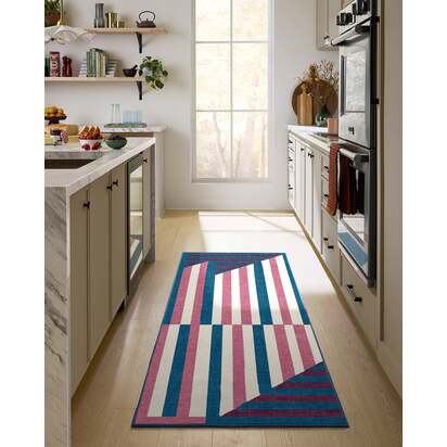 Venn Pink & Blue Rug - 75 x 365 cm - All-In-One Rug