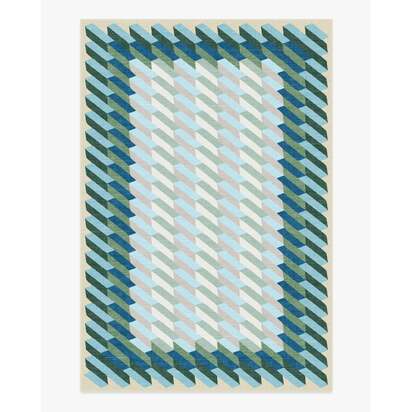 Echo Soft Teal Rug - 185 x 275 cm - All-In-One Rug