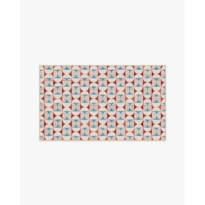 Orana Red & Light Blue Rug - 90 x 150 cm - All-In-One Rug