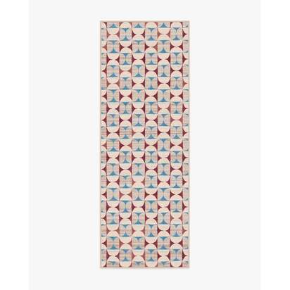 Orana Red & Light Blue Rug - 75 x 215 cm - All-In-One Rug