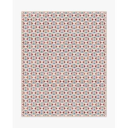 Orana Red & Light Blue Rug - 245 x 305 cm - All-In-One Rug