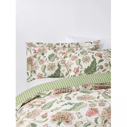 John Lewis x Sanderson Newnham Courtney Reversible Duvet Cover Set, Sweet Pea Sweet Pea | L200 x W200cm