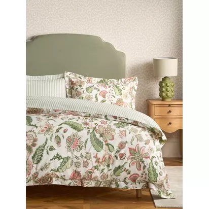 John Lewis x Sanderson Newnham Courtney Reversible Duvet Cover Set, Sweet Pea Sweet Pea | L200 x W200cm