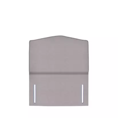 John Lewis Lydia Full Depth Upholstered Headboard, Single Velveteen Pebble | H140 x W91 x D5cm
