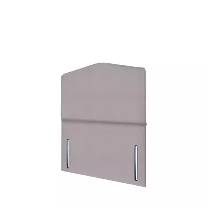 John Lewis Lydia Full Depth Upholstered Headboard, Single Velveteen Pebble | H140 x W91 x D5cm