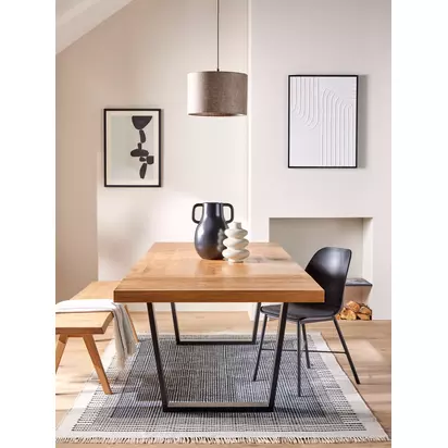 John Lewis Calia 8-12 Seater Extending Dining Table, Solid Oak Oak | H76 x L190-290 x W95cm