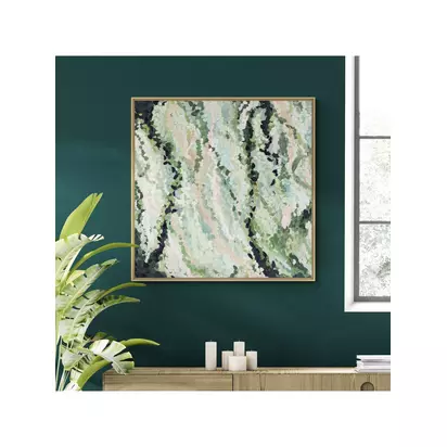 John Lewis Harlie Briggs 'Nature's Heart' Framed Canvas Print, 104 x 104cm, Green Green | L104 x W104 x D3cm