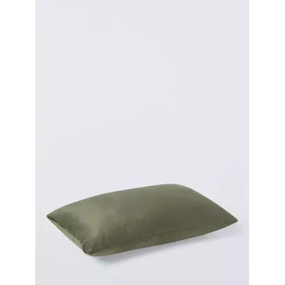 John Lewis Rectangular Velvet Cushion Khaki | H35 x W55 x D6cm