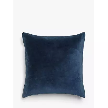 John Lewis Cotton Velvet Cushion Navy | H50 x W50cm