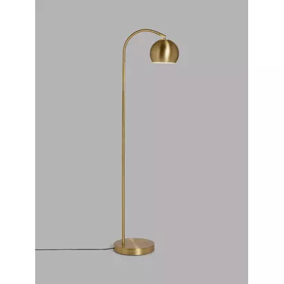John Lewis Hector Mini Floor Lamp Antique Brass | H150 x W42 x D28cm
