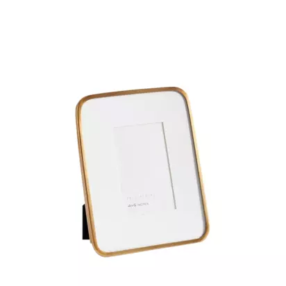 Pottery Barn Radius Photo Frame & Mount, Brass Brass | H27 x W22 x D1cm