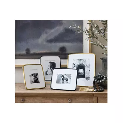 Pottery Barn Radius Photo Frame & Mount, Brass Brass | H27 x W22 x D1cm