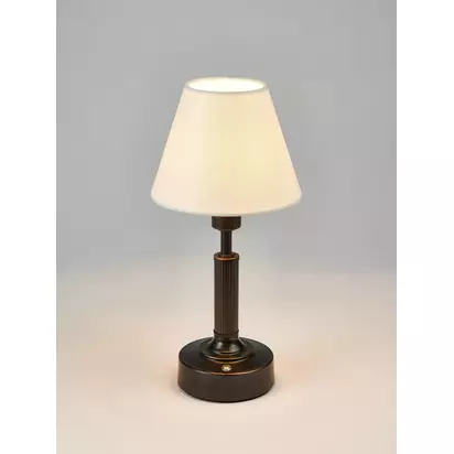 John Lewis Baily Rechargable Portable Table Lamp, Brass Oil Rubbed Bronze | H31.00cm * W15.00cm * D15.00cm