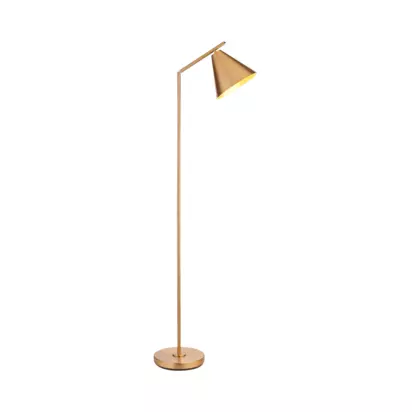 Bay Lighting Kapp Task Floor Lamp, Metallic Brass Metallic Brass | H158 x W23 x D46cm