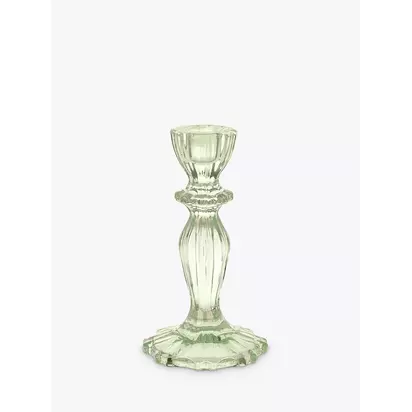 Talking Tables Boho Glass Candle Holder Green | H15.5 x W8 x D8cm