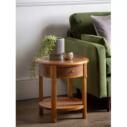 John Lewis Hemingway Round Lamp Table Oak | H54 x W50 x D50cm