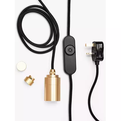 Tala Brass Plug-in Portable Pendant Light, Bronze Bronze | H7.9 x Dia.4cm
