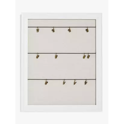 John Lewis Clip Board Photo Frame, Natural Natural | L57 x W47 x D1.6cm