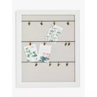 John Lewis Clip Board Photo Frame, Natural Natural | L57 x W47 x D1.6cm