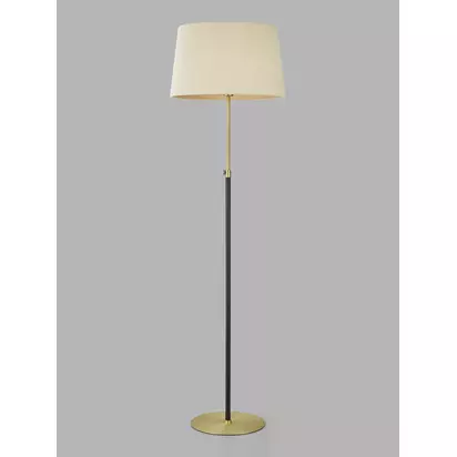 John Lewis Decorah Telescopic Floor Lamp, Painted Black/Brass Painted Black/Brass | H175 x W48 x D48cm