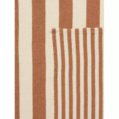 John Lewis Professional Striped Waffle Cotton Tea Towels, Set of 2 Auburn | H0.50 x W50 x D70cm