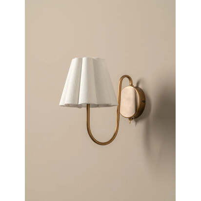 Aston aged brass wall light