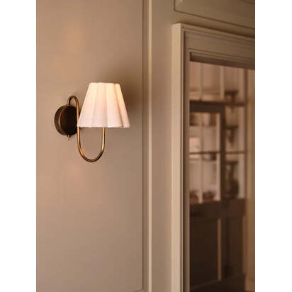Aston aged brass wall light