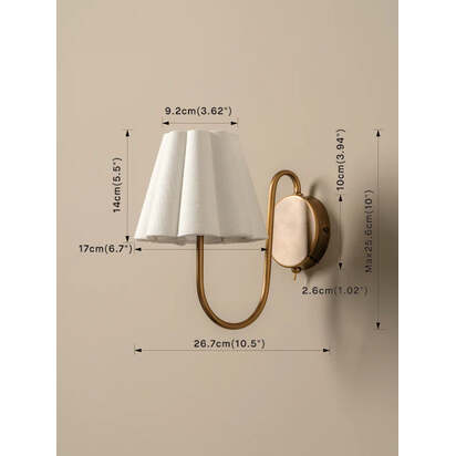Aston aged brass wall light