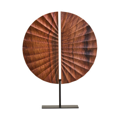 Westo Brown Wood Sculpture With Black Base