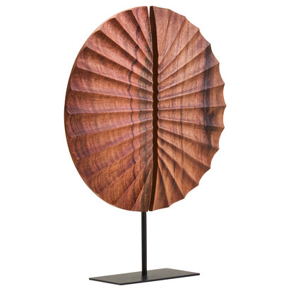 Westo Brown Wood Sculpture With Black Base