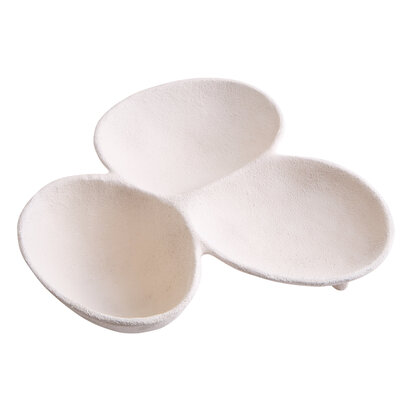 Dunas Textured White Abstract Bowl