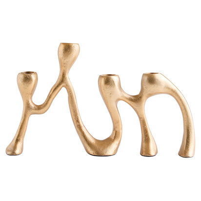 Prato Four Light Gold Candle Holder