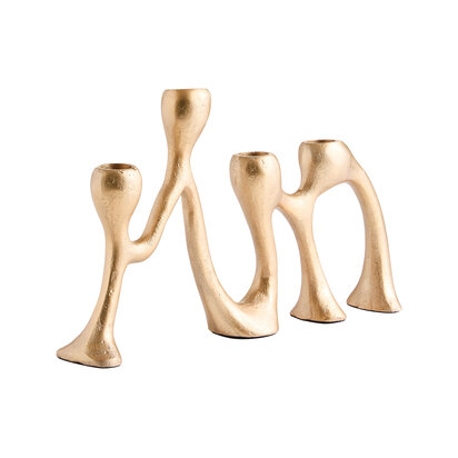 Prato Four Light Gold Candle Holder