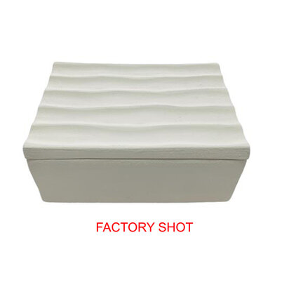 Mira Small Ivory Finish Rippled Box