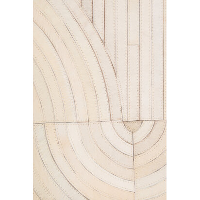 Bosie Safira Small Natural Hair On Leather Rug