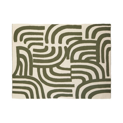 Bosie Ozella Natural And Green Throw