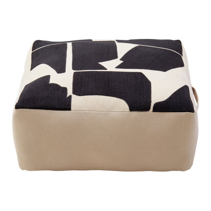Bosie Ozella Natural And Black Square Floor Cushion