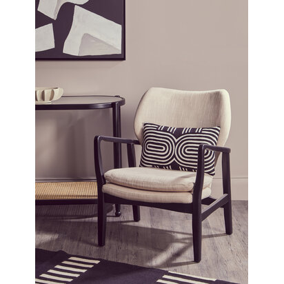 Bosie Ozella Black And White Cushion
