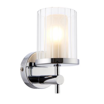 Hartwell Wall Wall light Chrome plate with clear & frosted glass