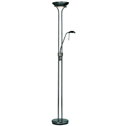 Brookbury Mother & child task floor Floor light Black chrome plate & opal glass