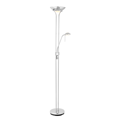 Brookbury Mother & child task floor Floor light Chrome plate & opal glass