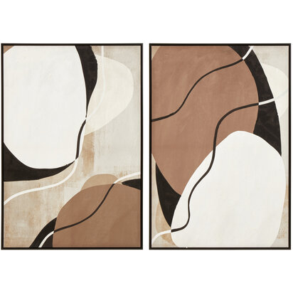 Astratto Set of 2 Abstract Earthy Tones Canvas Wall Art