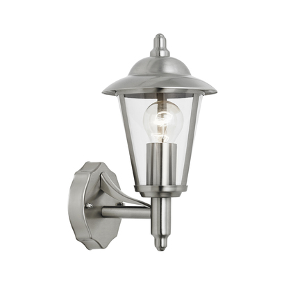 Belstead Uplight wall Wall light Polished stainless steel & clear pc