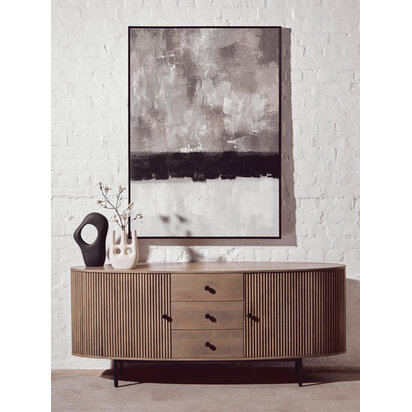 Astratto Monochrome Textured Canvas Wall Art