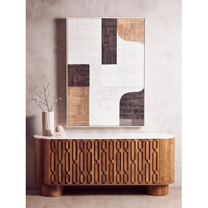 Astratto Neutral Abstract Textured Canvas Wall Art