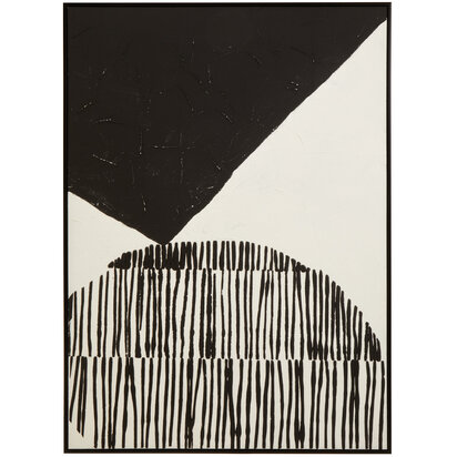 Astratto Black and White Abstract Hand Painted Wall Art
