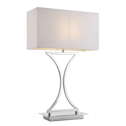Amberwell Table Table light Chrome plate & white fabric