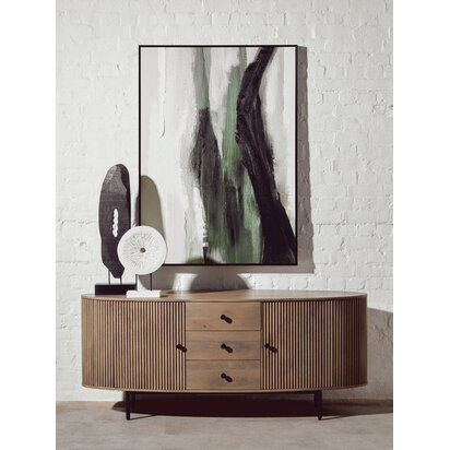 Astratto Green Multi Coloured Abstract Textured Wall Art